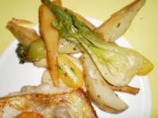 Gemüse und Frucht aus der Pfanne - Rezept
