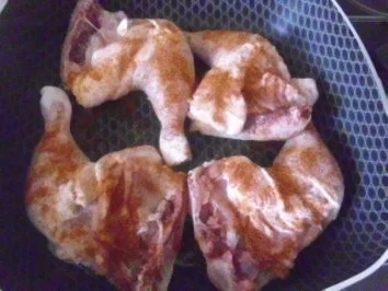 Deftiger Kartoffel-Auflauf ~ Hühnerschenkel ~ Erbsen - Rezept - Bild Nr. 6