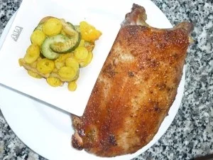 Gänsebrust mit Orangenhonig-Sojakruste - Rezept