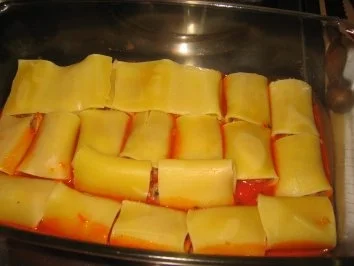 Rezept: Auflauf: Gefüllte Pasta, überbacken! Bild Nr. 5 Auflauf: Gefüllte Pasta, überbacken! - Rezept - Bild Nr. 5