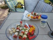 Grill -Tofu und Paprika mit Nuessen - 10 Minuten schnell - Grill  nach Geschmack - fettfrei - Rezept