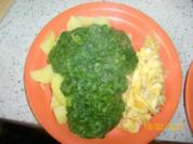 Spinat mit Kartoffeln und Rüherei - Rezept
