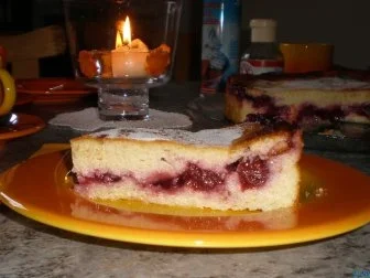 Käsekuchen mit Kirschen - Rezept