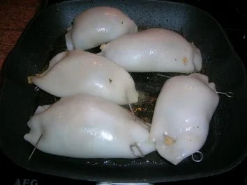 Gefüllte Kalamare "Tanger Art" mit geschmorten Paprika - Rezept - Bild Nr. 7