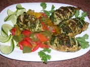 Gefüllte Kalamare "Tanger Art" mit geschmorten Paprika - Rezept