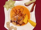 Rezept: Cognac-Flan mit exotischem Obst Cognac-Flan mit exotischem Obst - Rezept