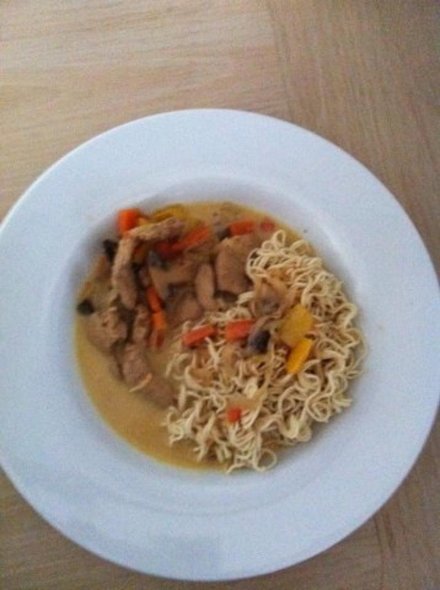Putenrahmgeschnetzeltes mit Paprikagemüse - Rezept - kochbar.de