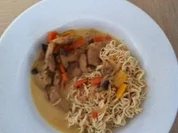 Putenrahmgeschnetzeltes mit Paprikagemüse - Rezept