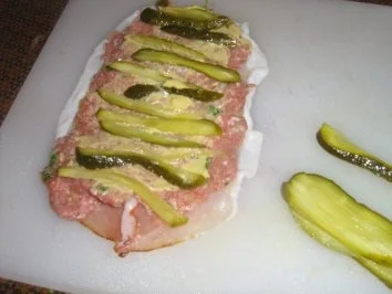 Rezept: Hackrouladen in Schwarzwälder Schinken gerollt mit Apfelrotkraut und Püree Bild Nr. 6 Hackrouladen in Schwarzwälder Schinken gerollt mit Apfelrotkraut und Püree - Rezept - Bild Nr. 6