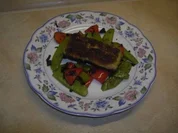 Fisch - Pangasiusfilet im Wasabimantel auf buntem Trüffel-Gemüse - Rezept