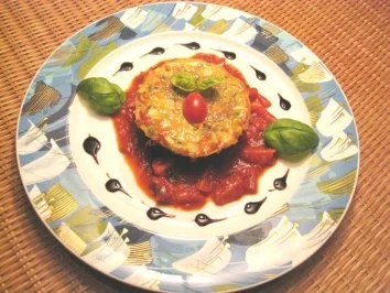 Getreide - Gemüseauflauf auf Tomatenconfit - Rezept - Bild Nr. 2