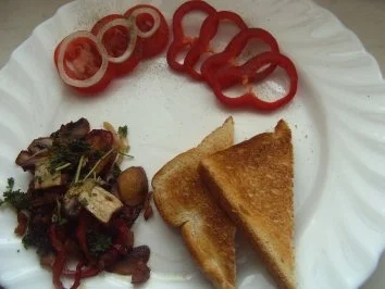 Rezept: Champignon-Zwiebel-Paprika-Gemüse Champignon-Zwiebel-Paprika-Gemüse - Rezept