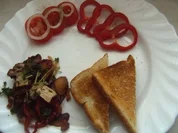 Champignon-Zwiebel-Paprika-Gemüse - Rezept