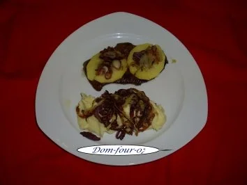 Kalbsleber mit glasierten Apfelscheiben, - Rezept - Bild Nr. 2