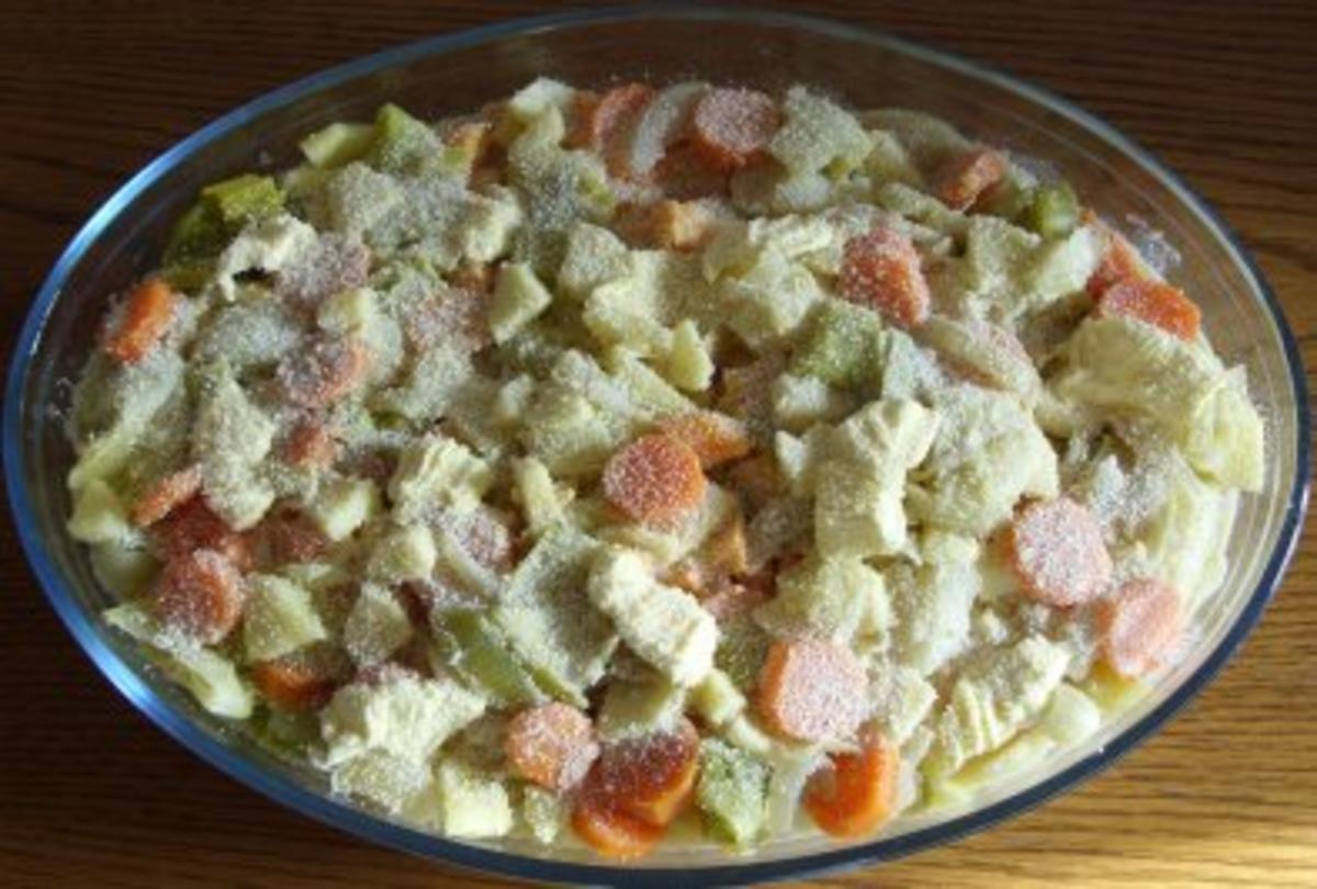 Vegetarisches - Auflauf mit Kartoffeln, Süsskartoffeln, Porree - Rezept - Bild Nr. 6