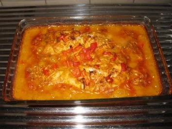 Putenfilet in einer Joghurt-Zwiebel-Paprika-Sauce..Bilder sind dabei - Rezept - Bild Nr. 2