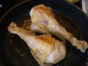 Putenschenkel, Rosenkohl, Salzkartoffeln - Rezept - Bild Nr. 4