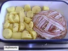 Hackbraten im Speckmantel mit Bratkartoffel - Rezept