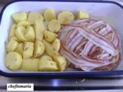 Hackbraten im Speckmantel mit Bratkartoffel - Rezept