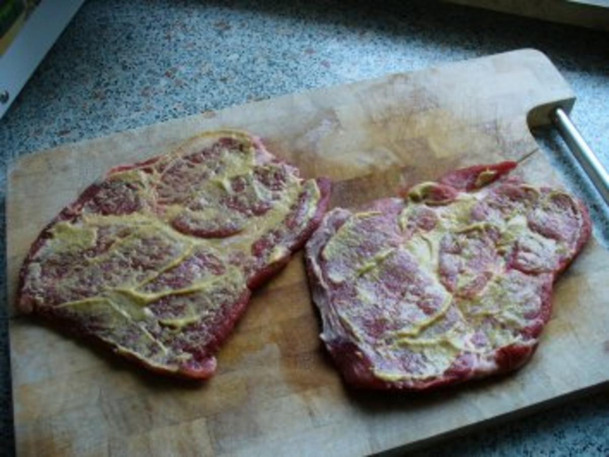 Senfschnitzel, Spargel, Salzkartoffeln - Rezept - Bild Nr. 5