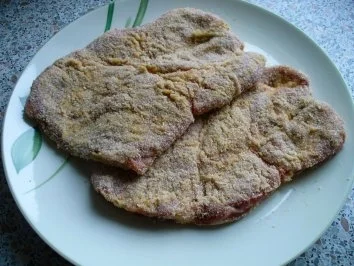 Senfschnitzel, Spargel, Salzkartoffeln - Rezept - Bild Nr. 6