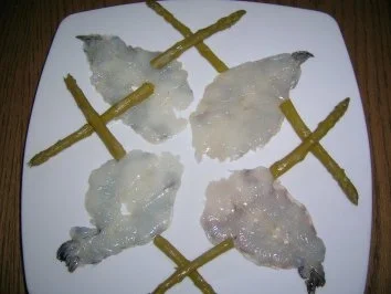 Rezept: Scampi Carpaccio mit grünem Spargel - tolle Vorspeise - Bild Nr. 5 Scampi Carpaccio mit grünem Spargel - tolle Vorspeise - - Rezept - Bild Nr. 5