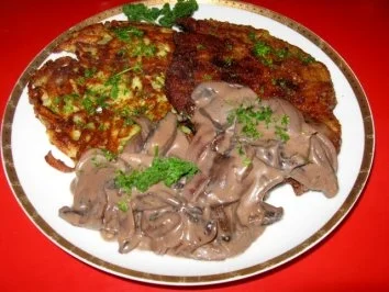 Rezept: Schweinekamm"schnitzel" ( Rösti, Rotweinchampignons im KB ) Bild Nr. 2 Schweinekamm"schnitzel" ( Rösti, Rotweinchampignons im KB ) - Rezept - Bild Nr. 2