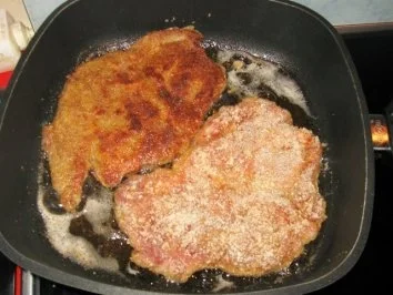 Rezept: Schweinekamm"schnitzel" ( Rösti, Rotweinchampignons im KB ) Bild Nr. 6 Schweinekamm"schnitzel" ( Rösti, Rotweinchampignons im KB ) - Rezept - Bild Nr. 6
