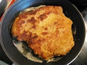 Schweinekamm"schnitzel" ( Rösti, Rotweinchampignons im KB ) - Rezept