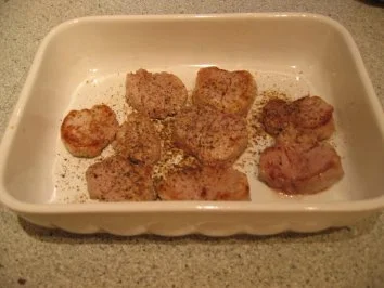 Schweinefilet mit Sauce Bernaise und gemischten Früchten - Rezept - Bild Nr. 3