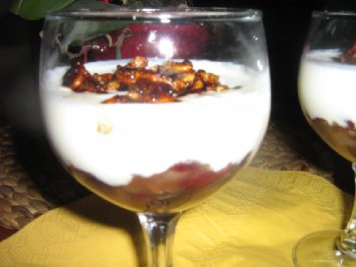 Cranberrie-Birnen Dessert mit karamelisierten  Walnüssen - Rezept - Bild Nr. 6