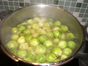 Rezept: Rosenkohlpüree mit gebratener Ente an Rotweinsößchen Bild Nr. 4 Rosenkohlpüree mit gebratener Ente an Rotweinsößchen - Rezept - Bild Nr. 4