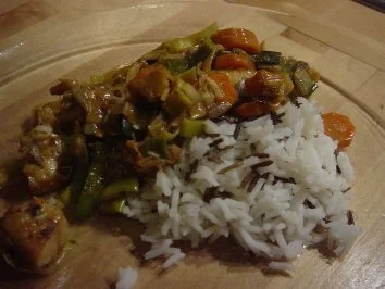 Rezept: Fischcurry mit Sonnenblumenkernen Fischcurry mit Sonnenblumenkernen - Rezept