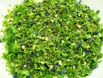 Kräutergarten-Rumpsteak mit gebratenen Trüffel-Pilz-Polentarauten an Barolosauce - Rezept - Bild Nr. 2