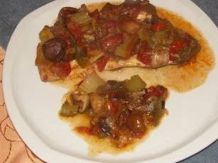 Rezept: Schellfisch mit Tomaten- Gemüse Schellfisch mit Tomaten- Gemüse - Rezept