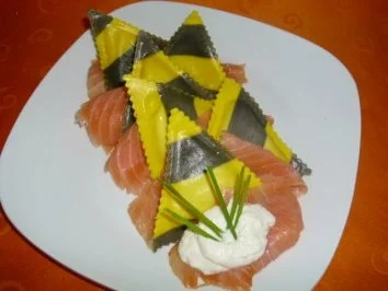 Triangoli Harlekin mit Lachs & Meerrettich - Rezept