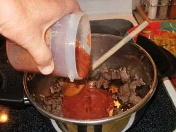 Rezept: Hackfleisch - Rind Stir Pfanne mit allerlei Gemuesse auf Pita Brot- Schnell und fettarm Bild Nr. 4 Hackfleisch - Rind Stir Pfanne mit allerlei Gemuesse auf Pita Brot- Schnell und fettarm - Rezept - Bild Nr. 4