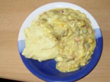 Eier in Schinken-Curry-Soße - Rezept