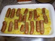 Röstiauflauf mit Würstchen - Rezept