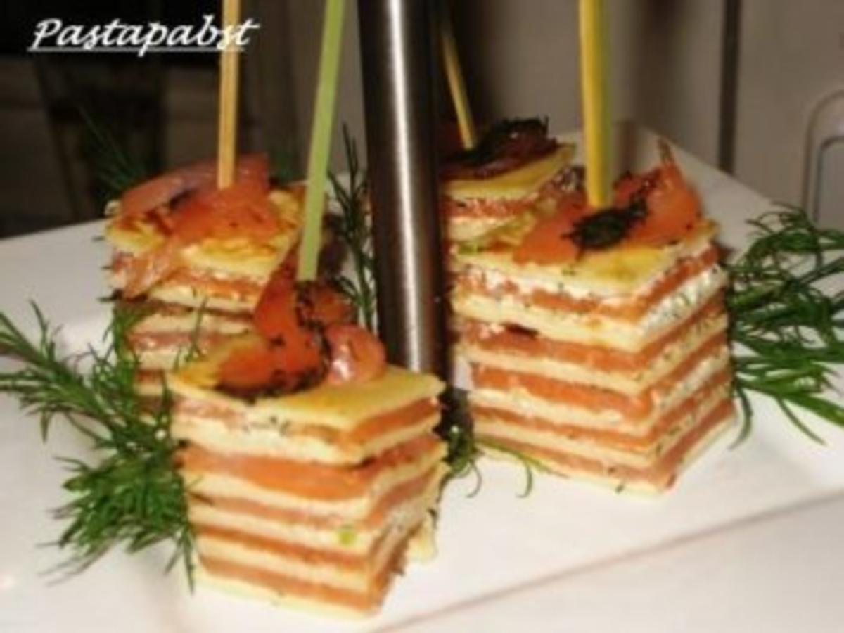 Crêpestorte mit Räucherlachs - einfach - von Pastapabst Crêpestorte mit Räucherlachs - einfach - von Pastapabst