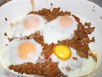Eier mit Hackfleisch - Rezept