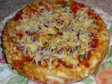 - Pizza mit viel Belag - Rezept