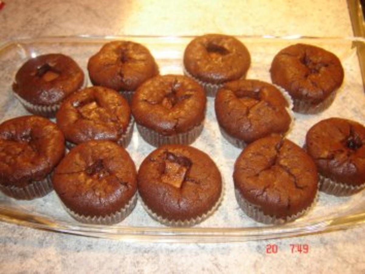 Schokoladenmuffins mit cremigem Nougatkern - Rezept
