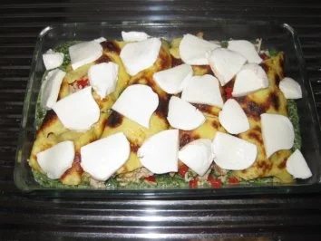 Gefüllte Pfannkuchen im Spinatbett ....... - Rezept - Bild Nr. 9