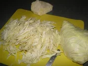 Spitzkohl mit Kartoffelpüree und Pilze untereinander, dazu Putenschnitzel   (Fotos) - Rezept