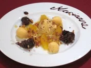 Schokoladen-Beignets mit Walnusseis - Rezept