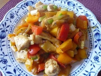 Rezept: Hähnchen-Curry mit Paprikaschoten Hähnchen-Curry mit Paprikaschoten - Rezept