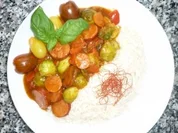 Kabanossi-Gemüsepfanne mit Reis - Rezept