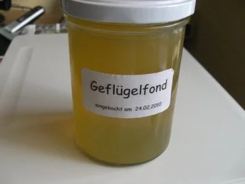 Geflügel:   GEFLÜGELFOND auf Vorrat - Rezept
