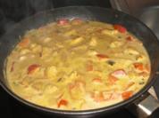 Hähnchencurry mit Nudeln - Rezept